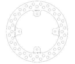 CC Products Disc Brake Rear CR CRF Round, Cross-center Product 5100-104
