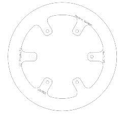 CC Products Disc Brake Rear YZ YZF Solid, Cross-center Product 5100-107