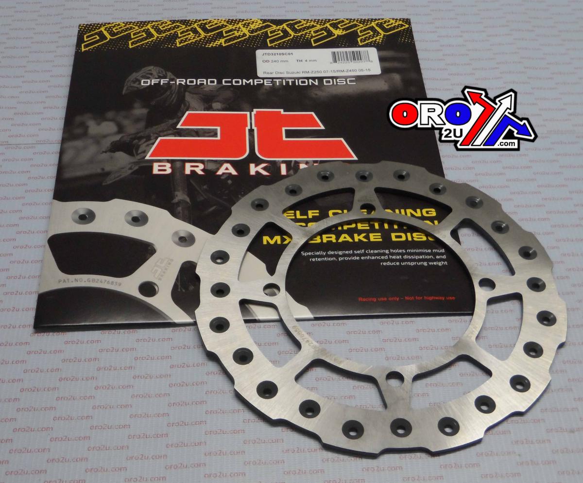 JT Disc Brake Rear RMZ250 450 Jt, Jtd3210sc01 Suzuki, Self-cleaning Holes