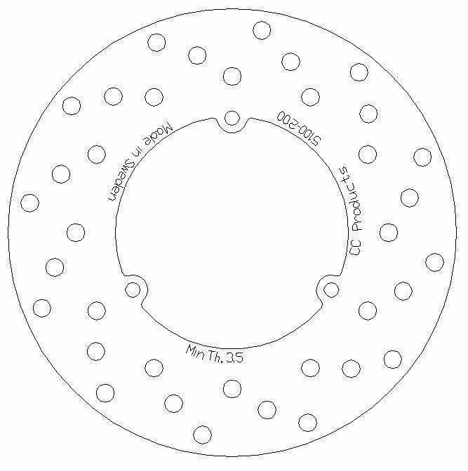 CC Products Disc Brake RearKTM 86-87, Cross-center Products 5100-200
