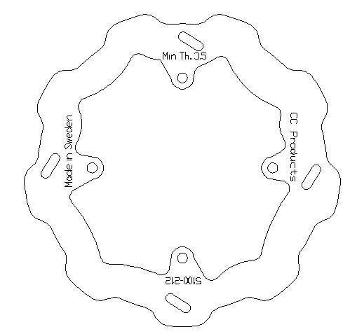 CC Products Disc Brake Rear TM85 05-on Cc, Cross-center Product 5100-212