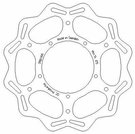 CC Products Disc Brake Front Aprilia Rxv, Cross-center Product 5100-166