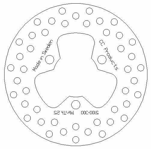 CC Products Disc Brake Front Trx 250-700, Cross-center 5100-300, 45251-hn1-003
