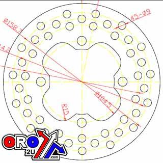 MTX Parts Disc Brake Front Honda TRX680 TRX500 45251-hp0-a01 MDS631 Honda