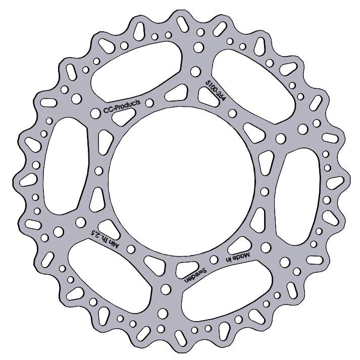 CC Products Disc Brake Front YZF250/450 16, Cc Products Front 270mm, 5100-264