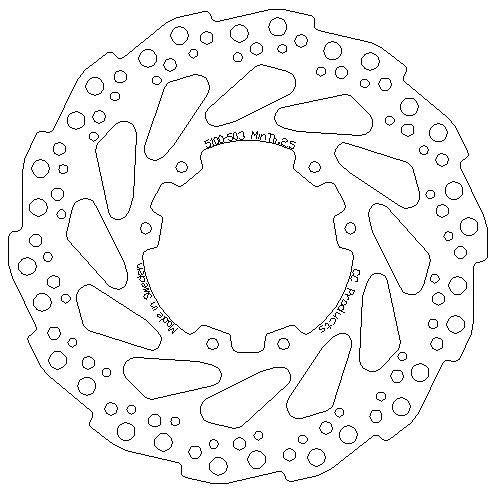 CC Products 270 Disc Front 95-13 CR CRF, Crosscenter 5100-503 Oversize