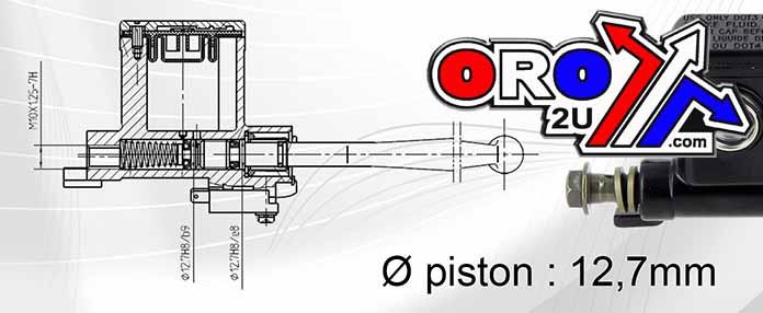 Dirt Racing Master Cylinder Right Hand, MFD100