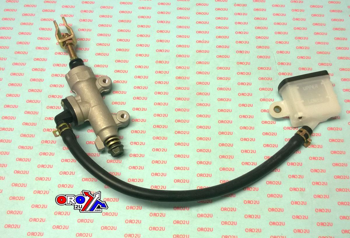 Rijomotor Rear Brake Master Cylinder, Universal with Reservoir, 121410759