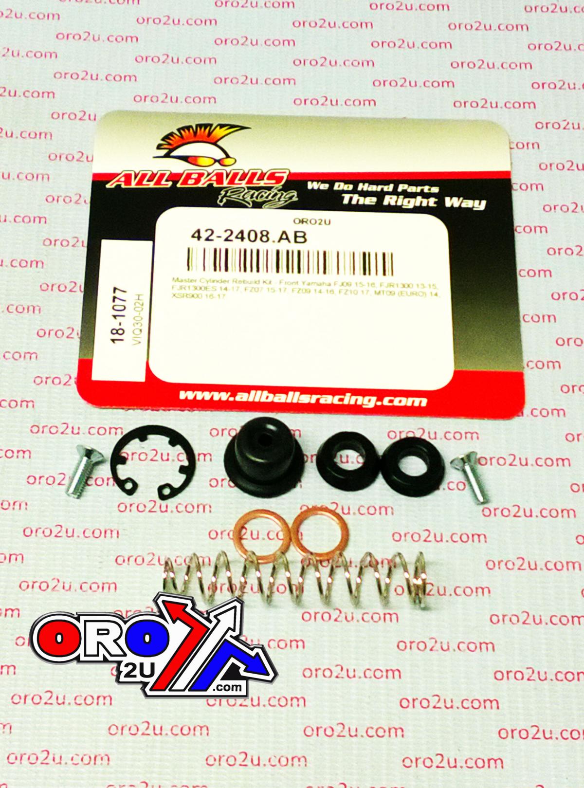 All Balls Racing Brake Master Cyl Rebuild Kit Allballs, Allballs 18-1077 Yam Fj/fjr/fz/mt/xsr 14-22 Road Front