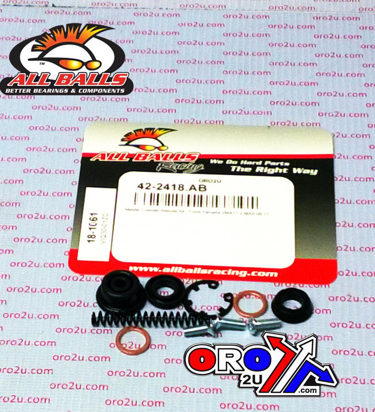 All Balls Racing Brake Master Cyl Rebuild Kit Allballs, Allballs 18-1061 Yamaha Vmx1700 Vmax 09-20 Road Front
