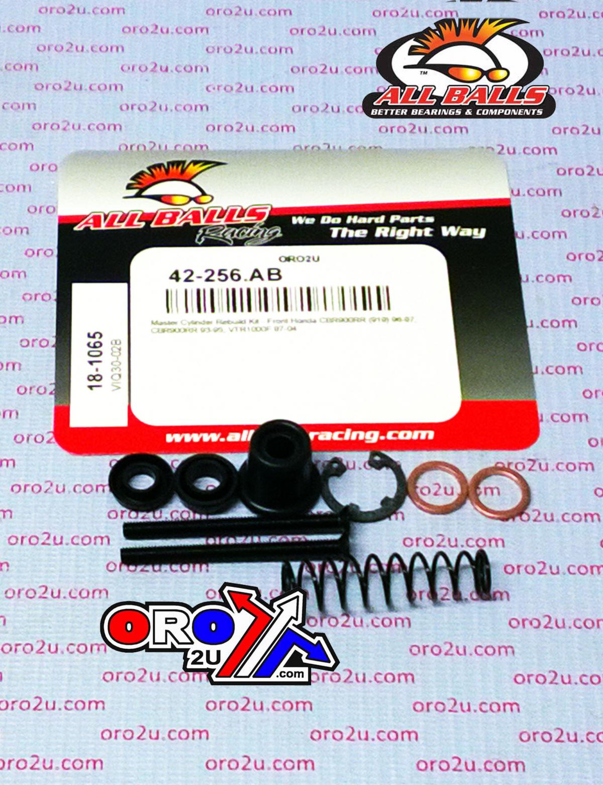 All Balls Racing Brake Master Cyl Rebuild Kit Allballs, Allballs 18-1065 Hon CBR900RR/vtr1000 Road Front