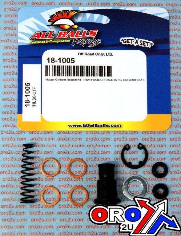 All Balls Racing Brake Master Cyl Rebuild Kit Allballs, Allballs 18-1005 Honda CRF 250/450 07-22 Front