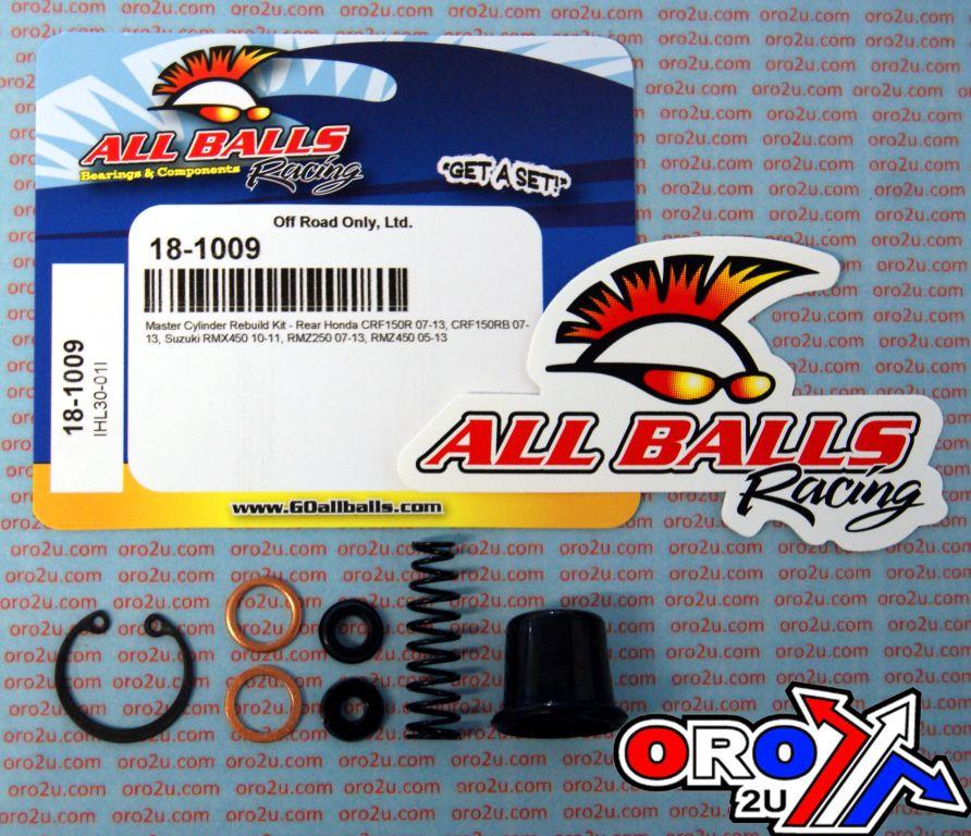 All Balls Racing Brake Master Cyl Rebuild Kit Allballs, Allballs 18-1009 Gasgas/hon/suz/yam 125-450 Rear