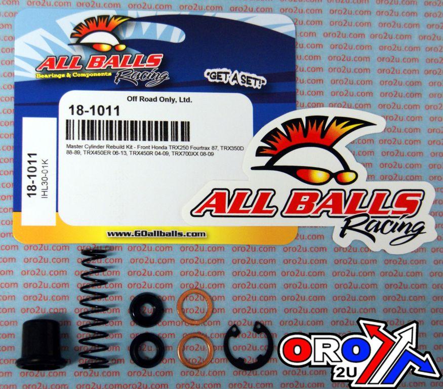 All Balls Racing Brake Master Cyl Rebuild Kit Allballs, Allballs 18-1011 Honda Trx/yam XVS95 Front