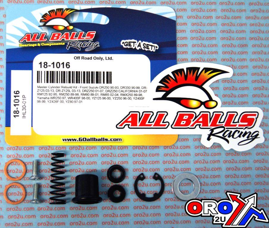 All Balls Racing Brake Master Cyl Rebuild Kit Allballs, Allballs 18-1016 Suz/yam 89- 07 Dirt Front