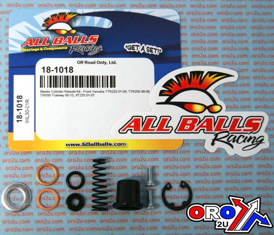 All Balls Racing Brake Master Cyl Rebuild Kit Allballs, Allballs 18-1018 Yamaha Ttr/tw/xt 99-22 Front