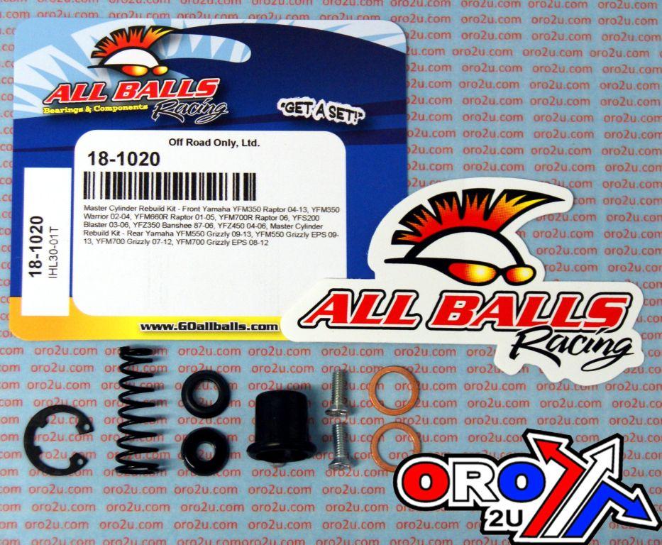 All Balls Racing Brake Master Cyl Rebuild Kit Allballs, Allballs 18-1020 Honda Road Front/yamaha Quad
