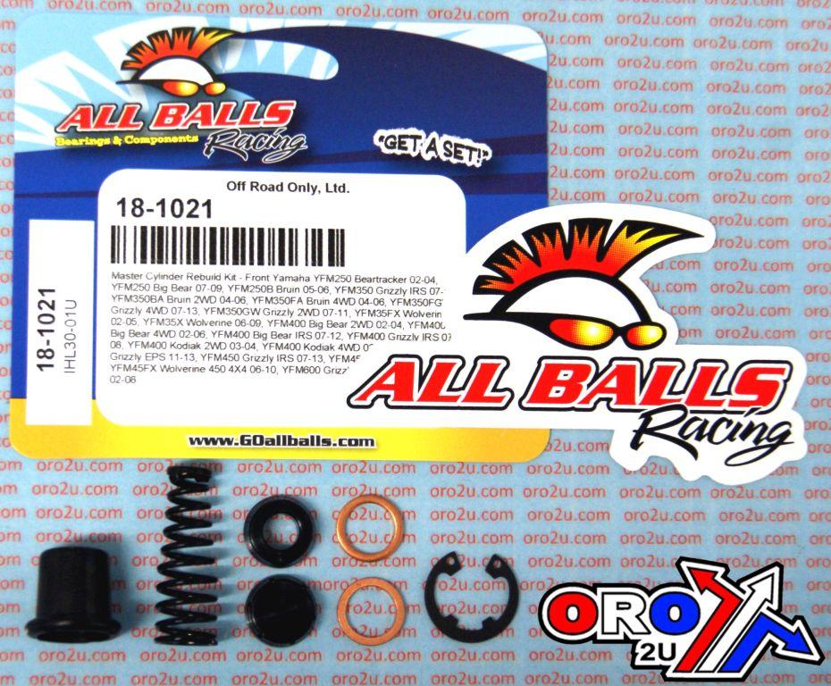 All Balls Racing Brake Master Cyl Rebuild Kit Allballs, Allballs 18-1021 Yamaha Quad Front