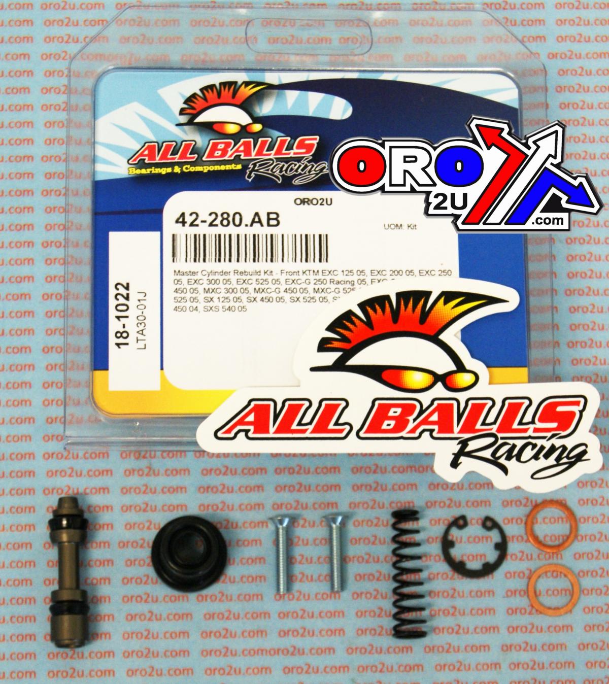 All Balls Racing Brake Master Cyl Rebuild Kit Allballs, Allballs 18-1022 Husaberg/KTM 04-09 Front