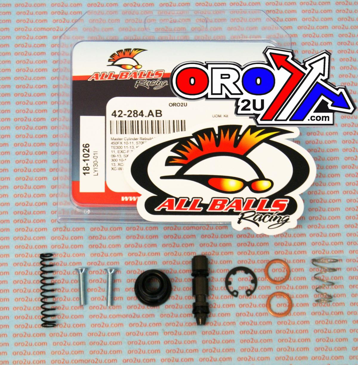 All Balls Racing Brake Master Cyl Rebuild Kit Allballs, Allballs 18-1026 Husaberg/KTM 09-13 Front