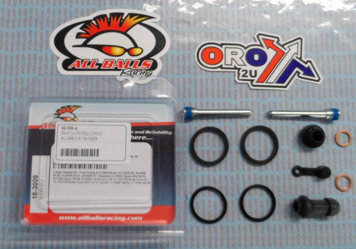 All Balls Racing Brake Caliper Rebuild Kit Allballs, Allballs 18-3009 Hon/kaw/suz 83-22 Front