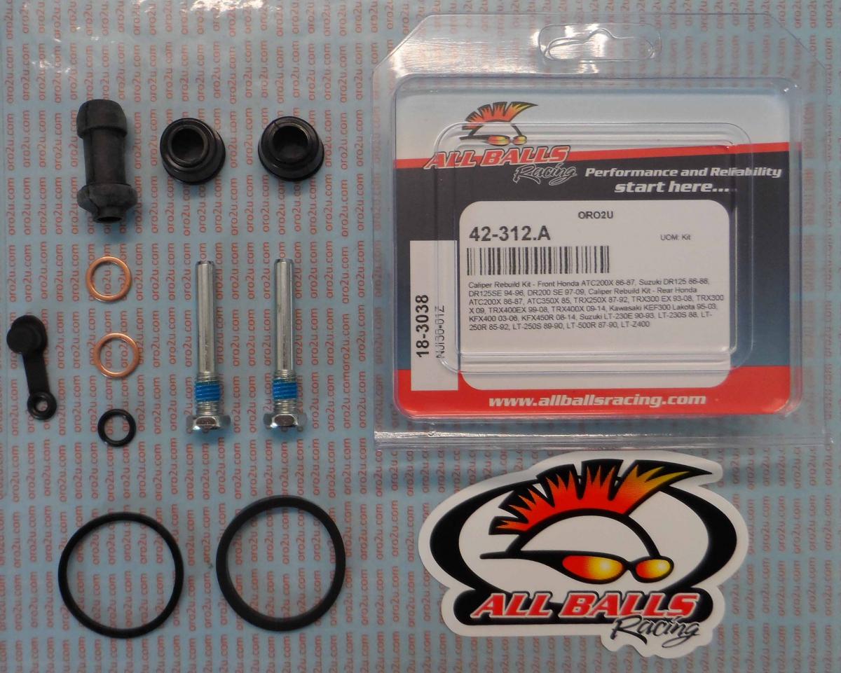 All Balls Racing Brake Caliper Rebuild Kit Allballs, Allballs 18-3038 Hon/suz Front-hon/kaw/suz/yam Rear
