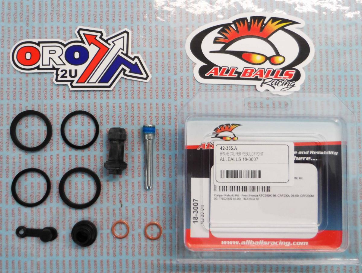 All Balls Racing Brake Caliper Rebuild Kit Allballs, Allballs 18-3007 Hon ATC350/trx/CRF/yam YZ125/250 Front