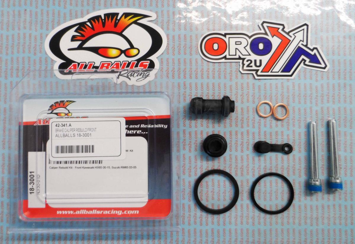 All Balls Racing Brake Caliper Rebuild Kit Allballs, Allballs 18-3001 Kaw KX65/suz RM65 00-22 Front