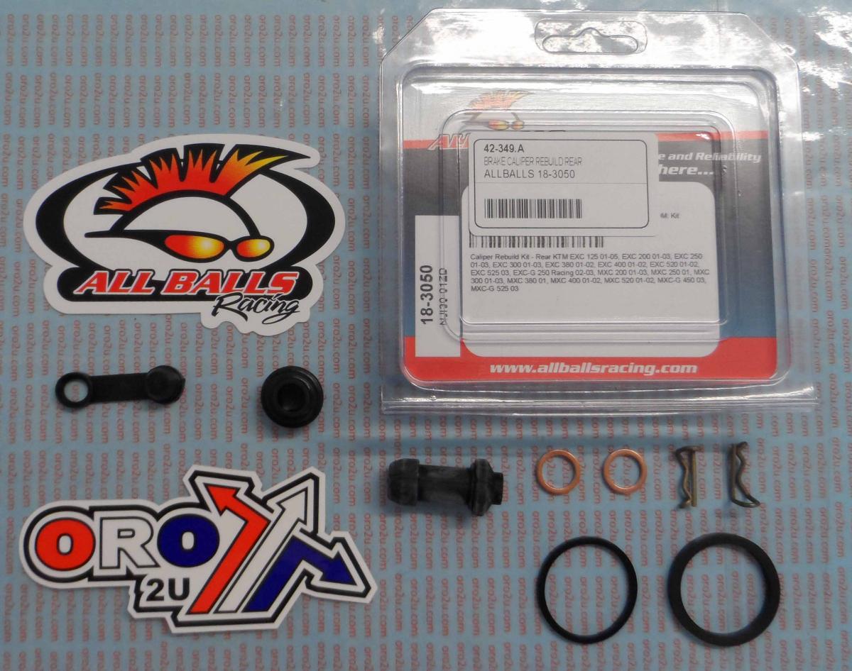 All Balls Racing Brake Caliper Rebuild Kit Allballs, Allballs 18-3050 KTM EXC/mxc/SX/sxs 125-525 01-03 Rear