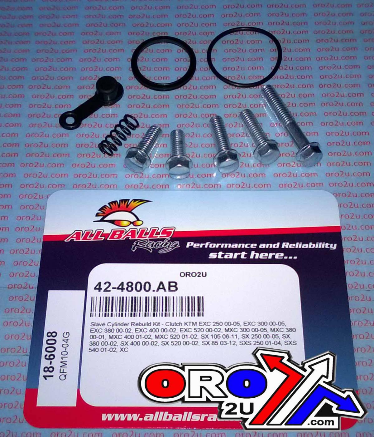 All Balls Racing Clutch Slave Cyl Rebuild Kit Allballs, Allballs 18-6008 KTM 65-520 00-09