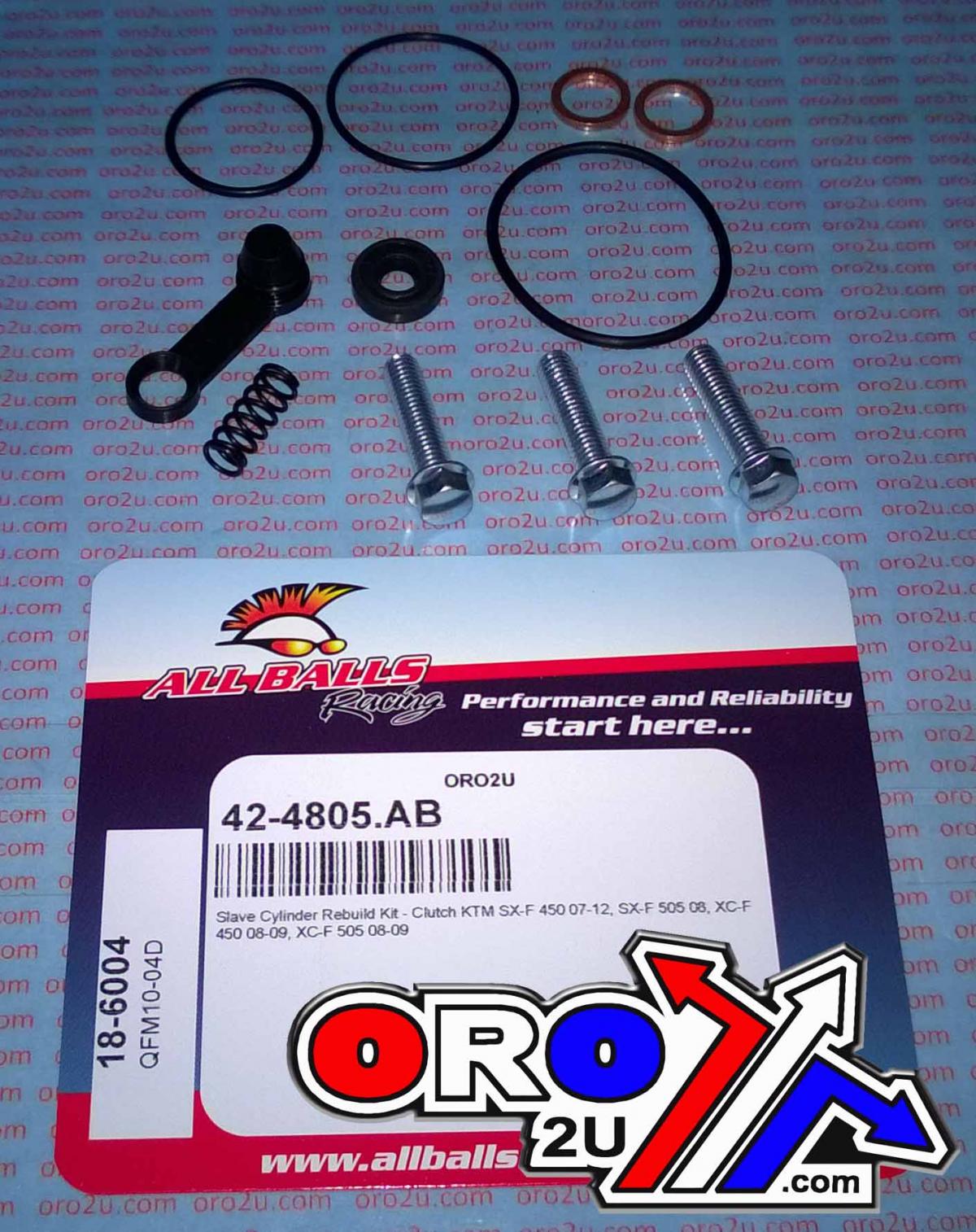 All Balls Racing Clutch Slave Cyl Rebuild Kit Allballs, Allballs 18-6004 KTM Smr/SX-F/XC-F 450-505 07-12