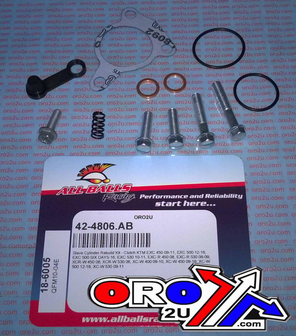 All Balls Racing Clutch Slave Cyl Rebuild Kit Allballs, Allballs 18-6005 KTM/husky 400/450/500/530 09-22