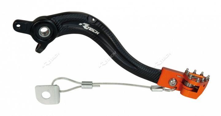 Rtech Plastics Brake Pedal Folding Bk/orange, KTM125-530 R-levfrKTM0002, LevfrKTM0002