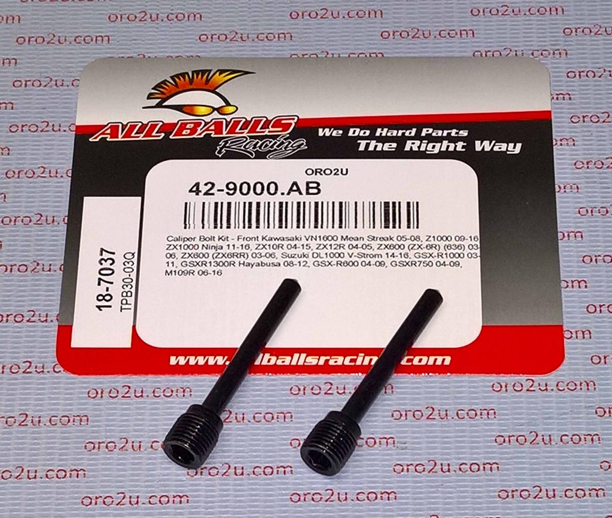 All Balls Racing Allballs Brake Pad Bolt Kit, Allballs 18-7037 4.65x52.75mm Kaw/suz Road Front