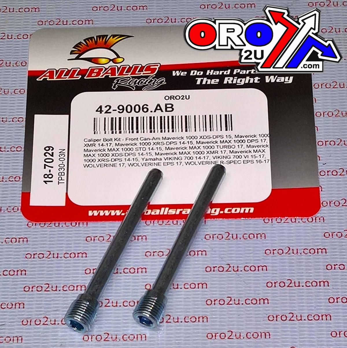 All Balls Racing Allballs Brake Pad Bolt Kit, Allballs 18-7029 6.0x71.5mm Can-am/yam ATV Front