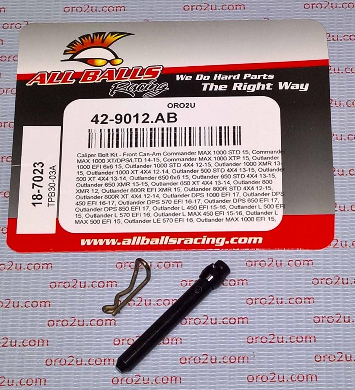 All Balls Racing Allballs Brake Pad Bolt Kit, Allballs 18-7023 6.0x50mm Can-am ATV Front and Rear