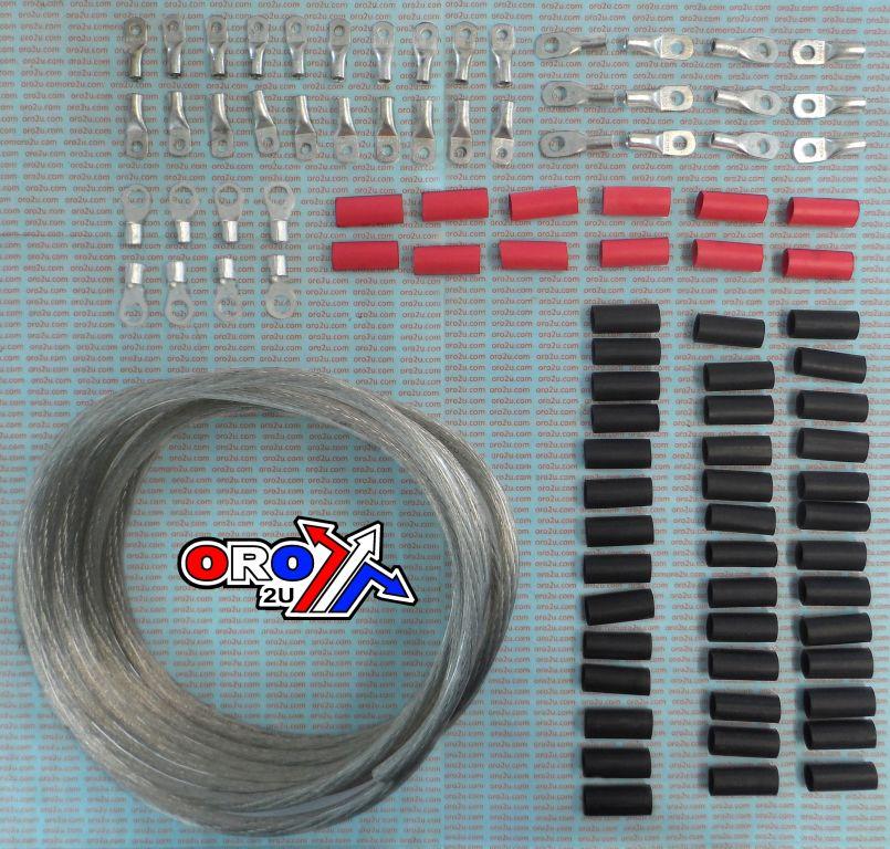 Tag-z 25'kit Battery Cable Clear Ring Terminals, Allballs 79-3303-1