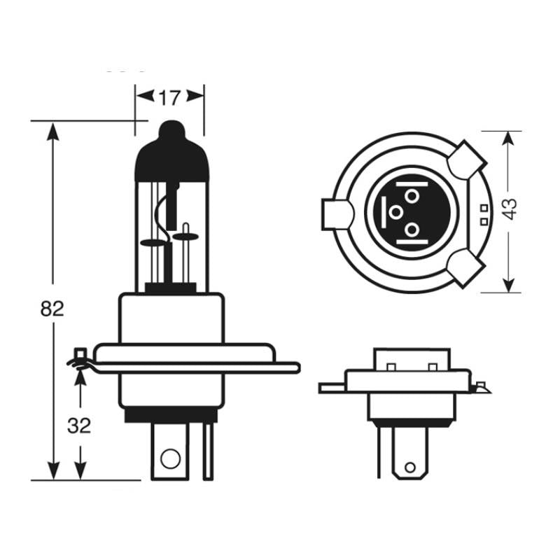 Dirt Racing Bulb 12v 60/60w P43t St/sa Large Head