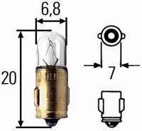 Auto Lamp Electrical Light Bulb 6v 1.2w 7mm Cap Ba7s