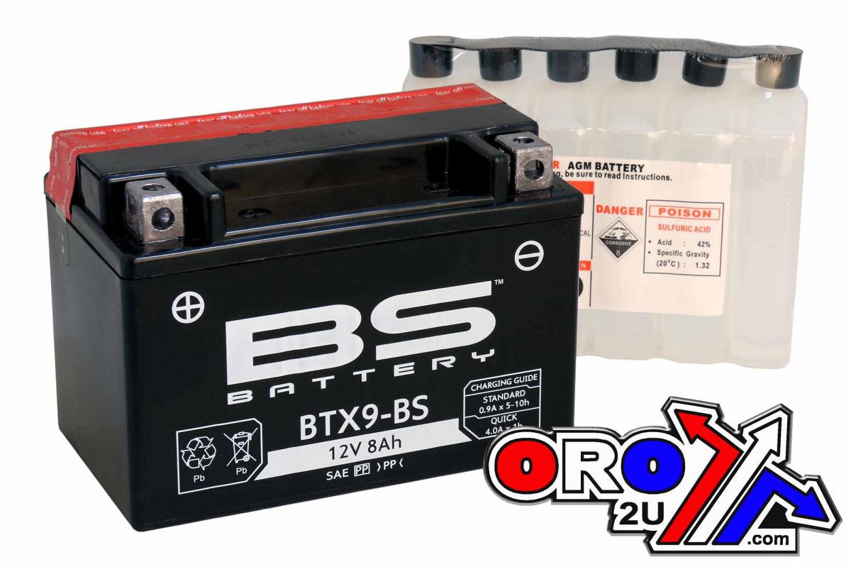 BS Batteries Battery Ytx9-bs 12v Ma.free, Bs Maintenance Free Btx9-bs, 300621, Bs-btx9-bs