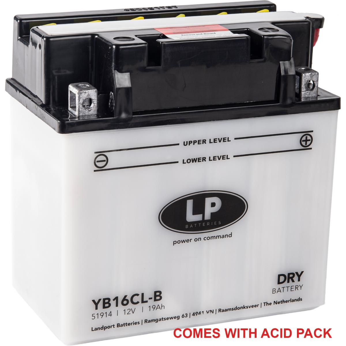 Landport Batteries Battery LB16CL-b 12v 19ah., Landport Dry+acid Pack, Road, MC Ma YB16CL-b, Md LB16CL-b