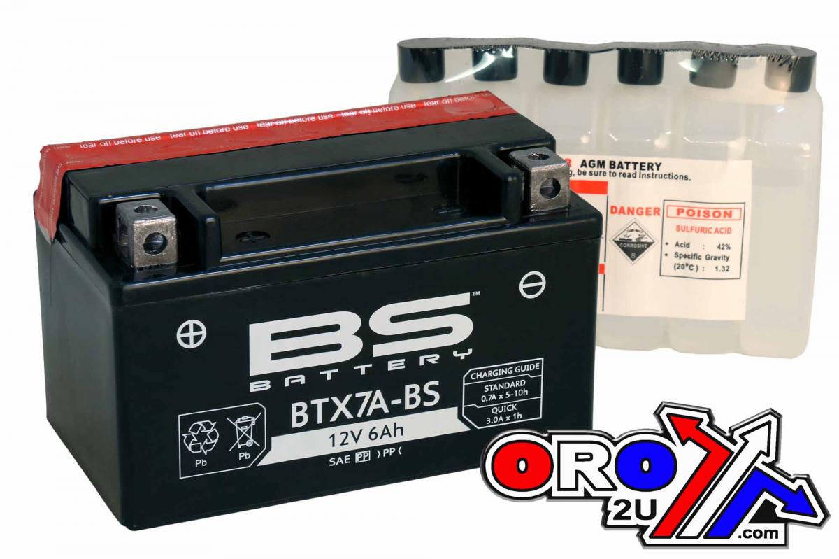 BS Batteries Battery Ytx7a-bs 12v 6ah. Bs, Bs Maintenance Free Btx7a-bs, 300619, Bs-btx7a-bs