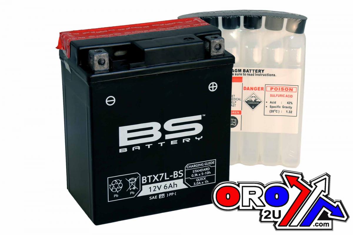 BS Batteries Battery Ytx7l-bs 12v Ma.free, Bs Maintenance Free Btx7l-bs, 300620, Bs-btx7l-bs