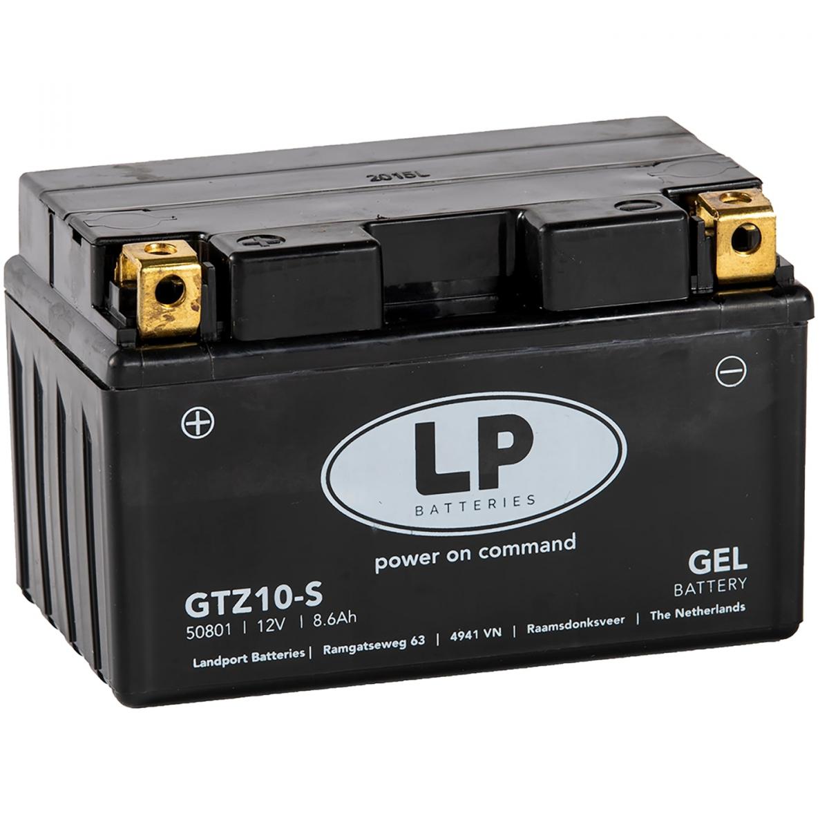 Landport Batteries Battery GTZ10-s 12v 8.6ah Gel, Landport 50801, Mg LTZ10-s, Mg GTZ10-s