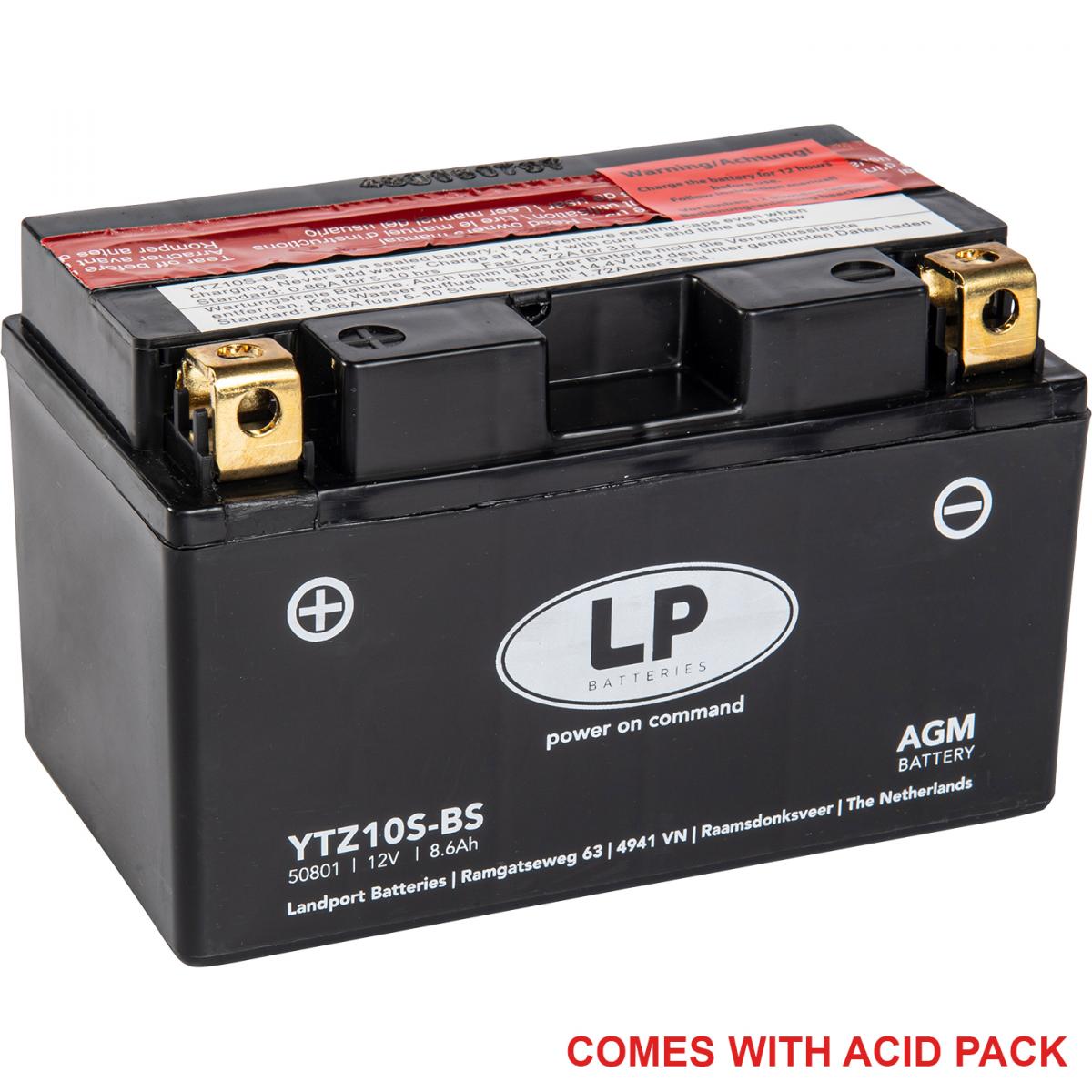 Landport Batteries Battery LTZ10S-bs 12v Ma.free, Landport Maintenance Free, Agm, Ma LTZ10S-bs