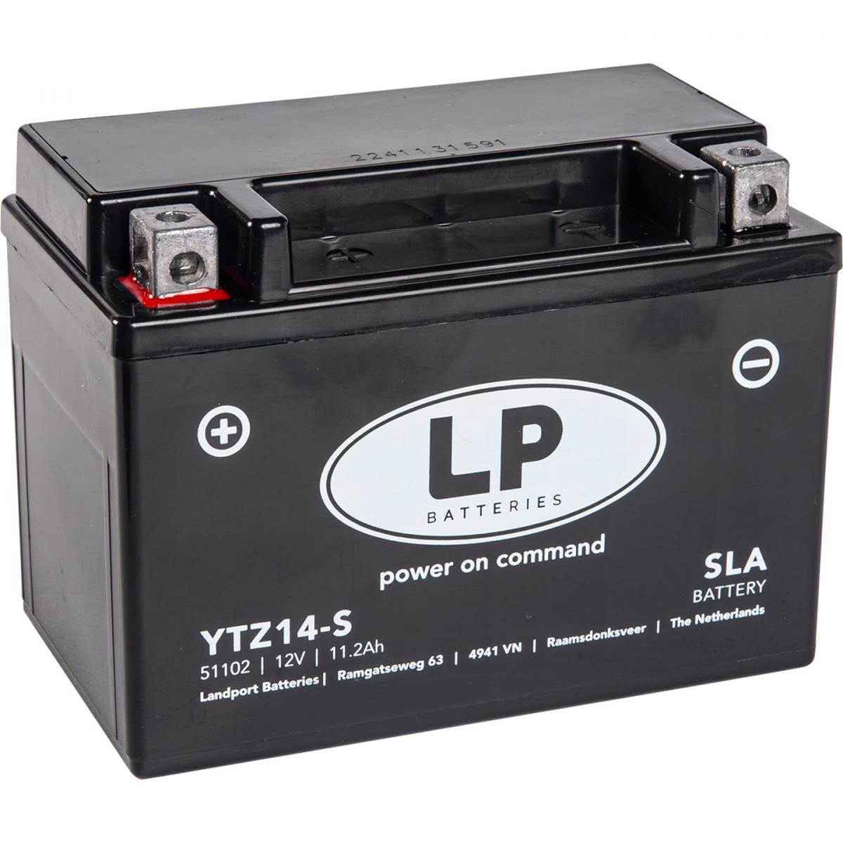 Landport Batteries Battery LTZ14-s 12v Sealed, Landport11.2ah. 51102, YTZ14S / YTZ14BS Mb YTZ14-s, Ms LTZ14-s