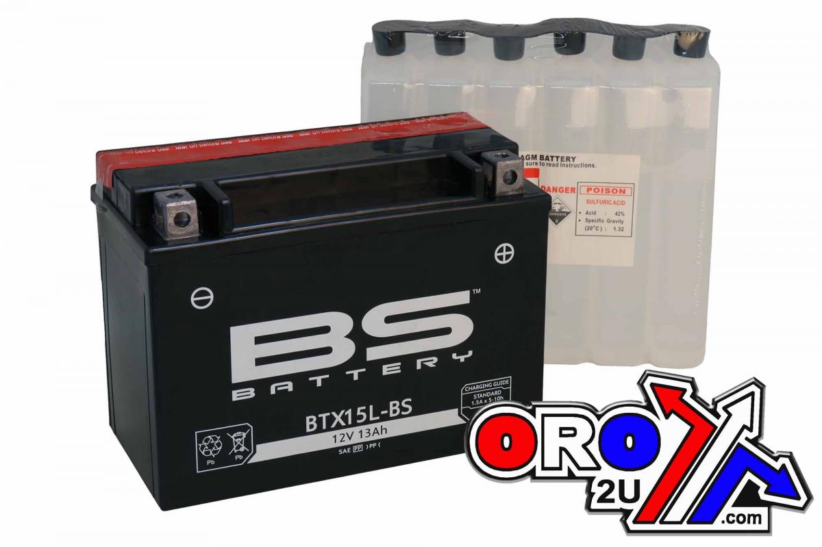 BS Batteries Battery YTX15L-bs 12v 13ah, Bs Maintenance Free BTX15L-bs, 300608, Bs-BTX15L-bs