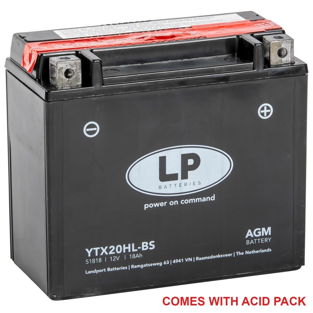 Landport Batteries Battery LTX20HL-bs Ma.free, Landport 12v Maintenance Free, Ma LTX20HL-bs