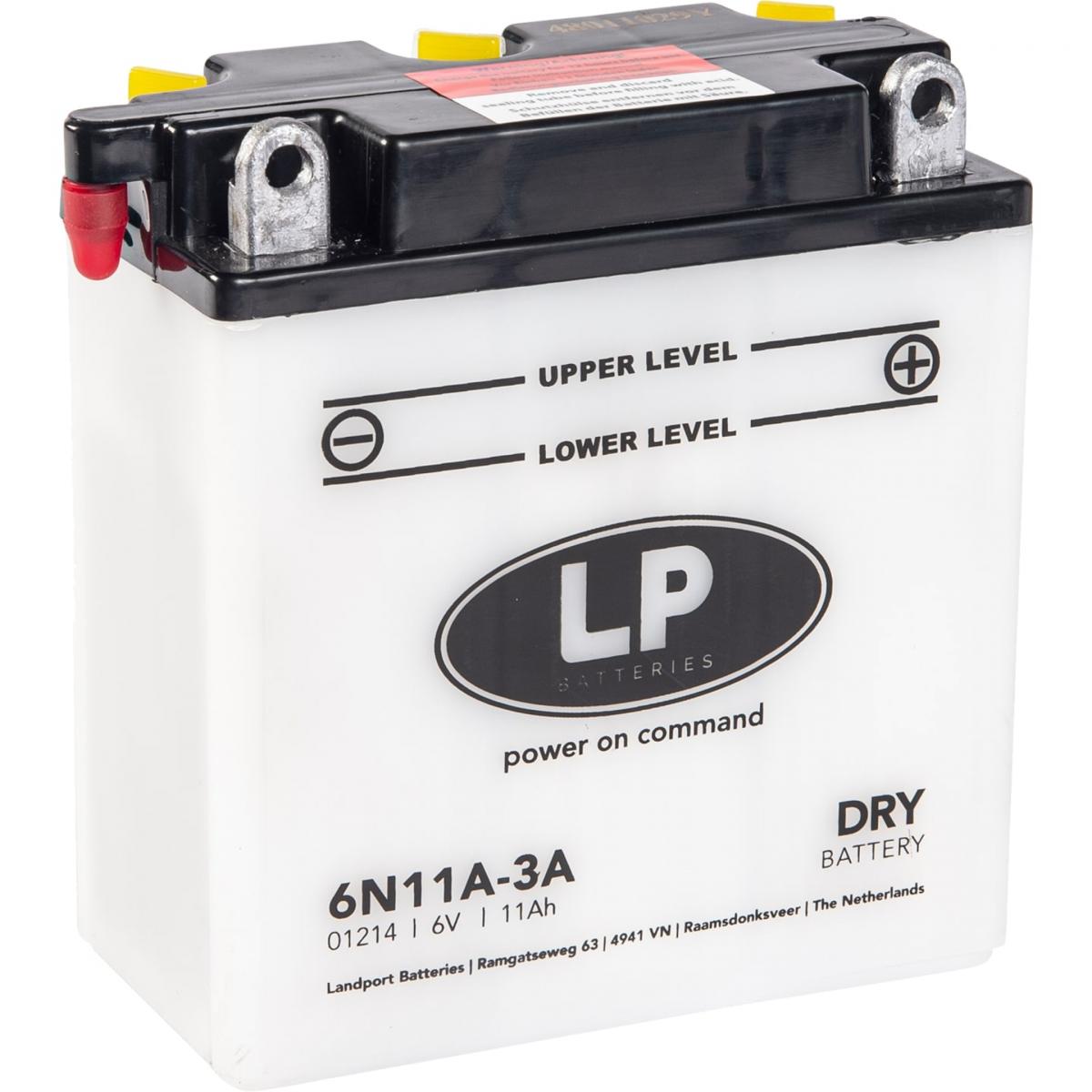 Landport Batteries Battery 6n11a-3a 6v 11ah, Landport 01214 Dry, Road, MC Mb 6n11a-3a