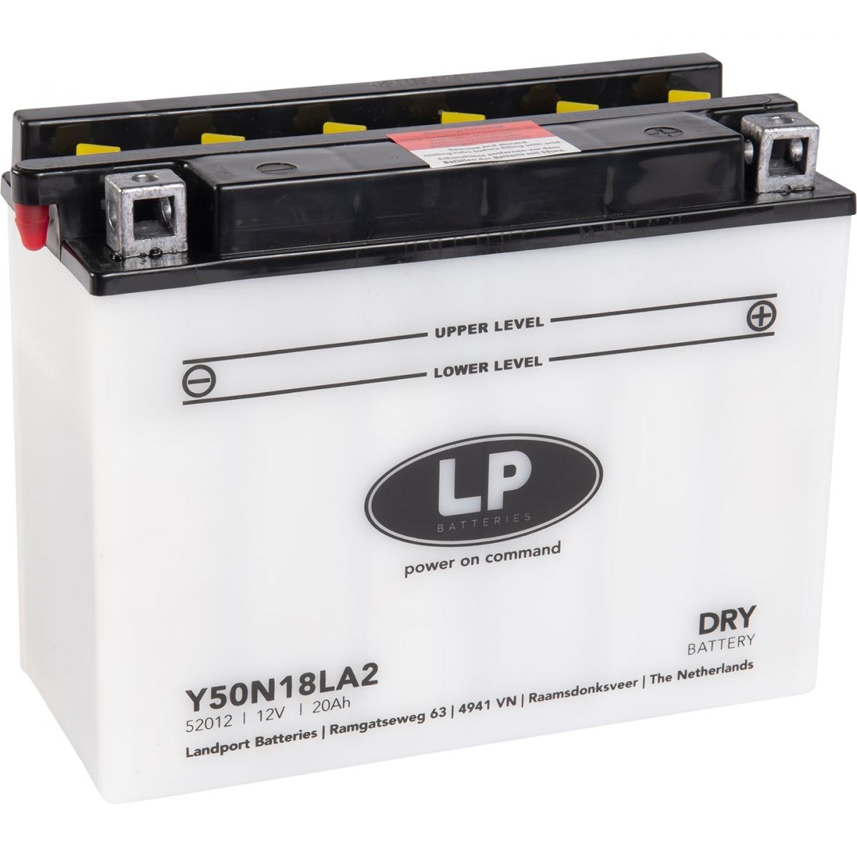 Landport Batteries Battery L50n18la2, 52012 Dry, Landport 52012, Road, MC, Mb Y50n18la2